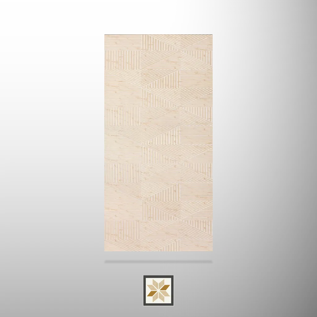 8x2 feet | 4 mm Beige Patterned louvers (suitable for Bedroom, Feature Wall, Living Room, Office, TV Cabinet) | LV-21928