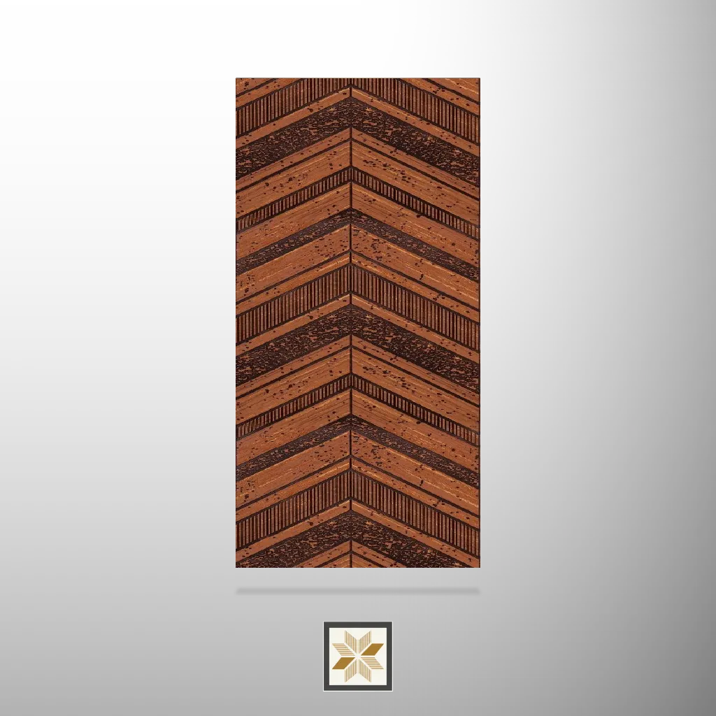 8x1 feet | 4 mm Brown Patterned louvers (suitable for Bedroom, Hotel, Kitchen, Living Room, Office, Restaurant) | LV-21936