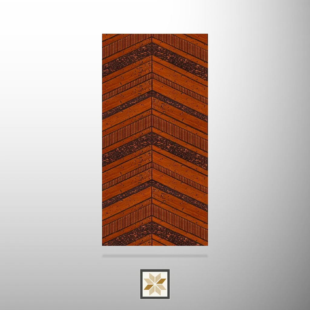 8x1 feet | 4 mm Brown Patterned louvers (suitable for Bedroom, Hotel, Kitchen, Living Room, Office, Restaurant) | LV-21939