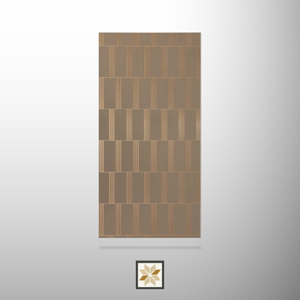 8x2 feet | 4 mm Brown Patterned louvers (suitable for Bedroom, Feature Wall, Living Room, Office, TV Cabinet) | LV-21973