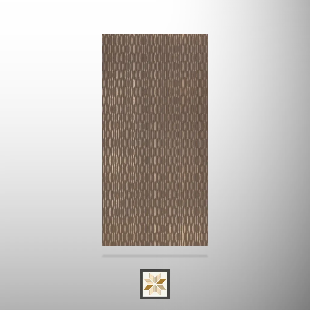 8x2 feet | 4 mm Brown Patterned louvers (suitable for Bedroom, Feature Wall, Living Room, Office, TV Cabinet) | LV-21981