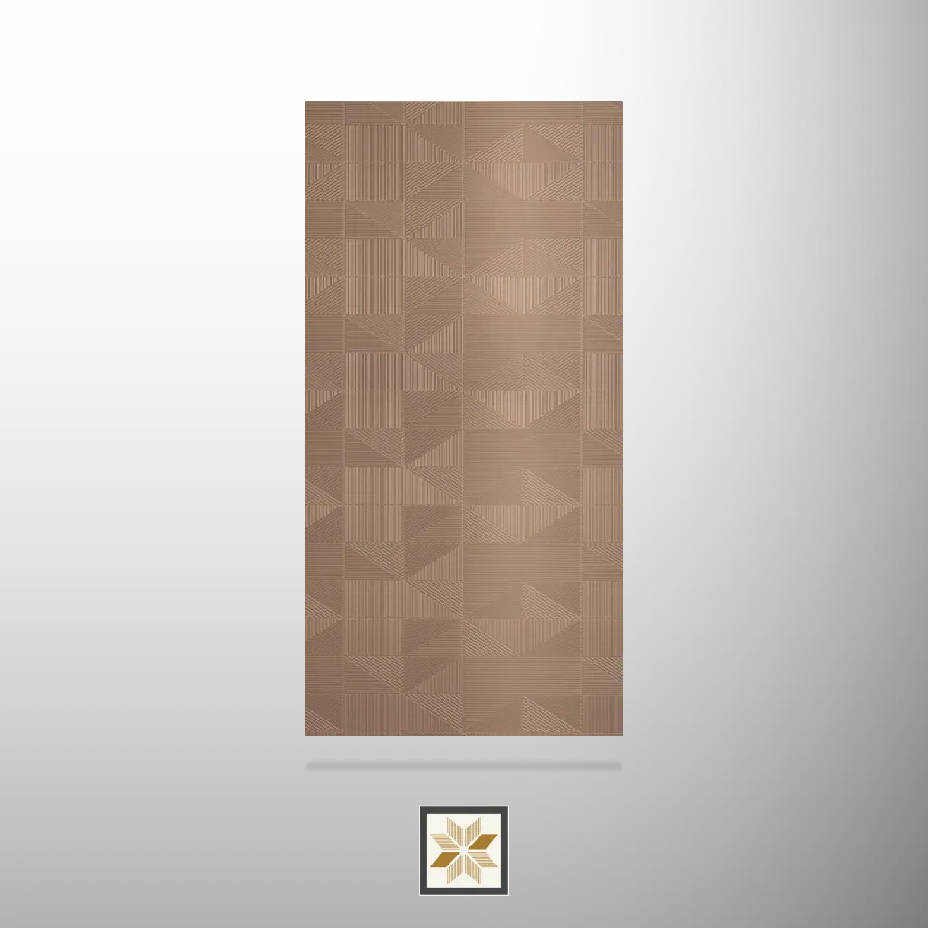 8x2 feet | 4 mm Brown Patterned louvers (suitable for Bedroom, Feature Wall, Living Room, Office, TV Cabinet) | LV-21989