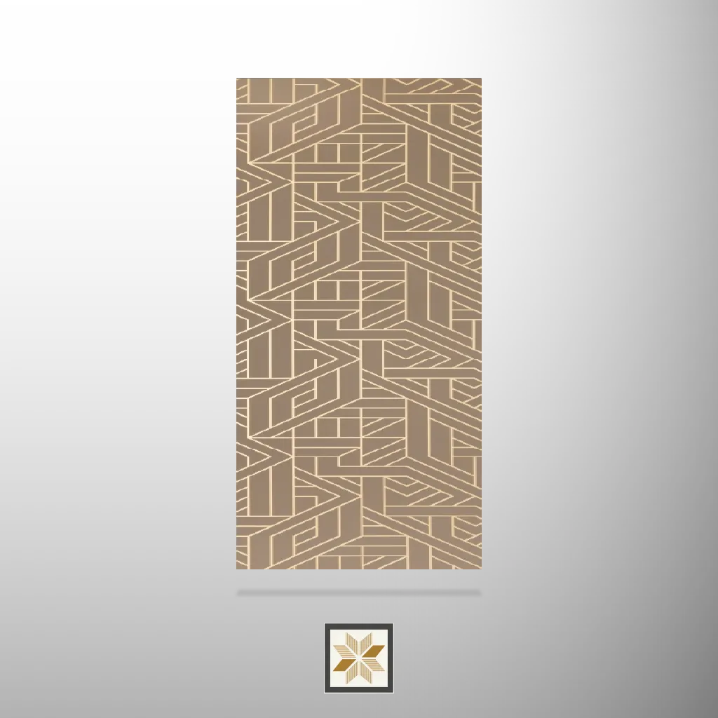 8x2 feet | 4 mm Brown Patterned louvers (suitable for Bedroom, Feature Wall, Living Room, Office, TV Cabinet) | LV-21990