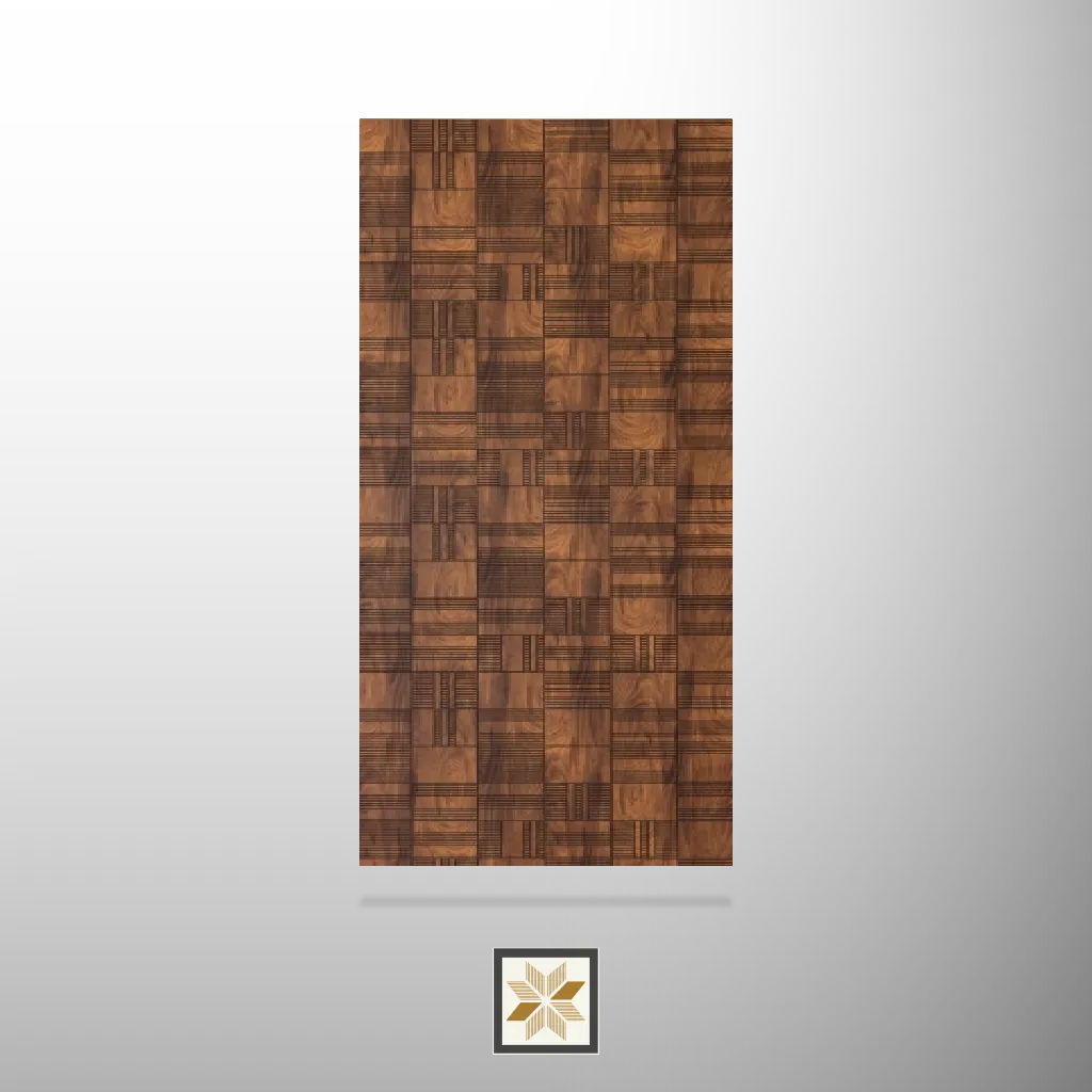 8x2 feet | 4 mm Brown Patterned louvers (suitable for Bedroom, Feature Wall, Living Room, Office, TV Cabinet) | LV-21994