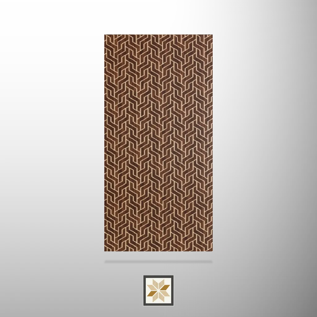8x2 feet | 4 mm Brown Patterned louvers (suitable for Bedroom, Feature Wall, Living Room, Office, TV Cabinet) | LV-21995