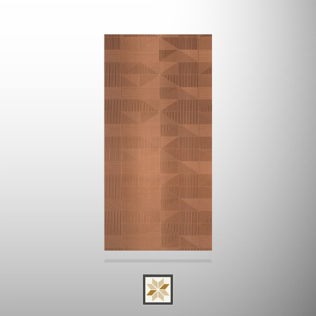 8x2 feet | 4 mm Brown Patterned louvers (suitable for Bedroom, Feature Wall, Living Room, Office, TV Cabinet) | LV-21999