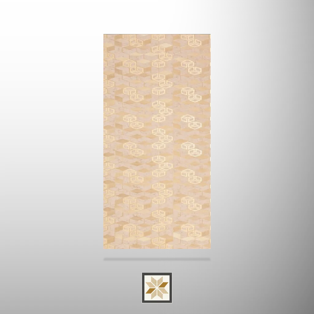 8x2 feet | 4 mm Brown Patterned louvers (suitable for Bedroom, Feature Wall, Living Room, Office, TV Cabinet) | LV-22002