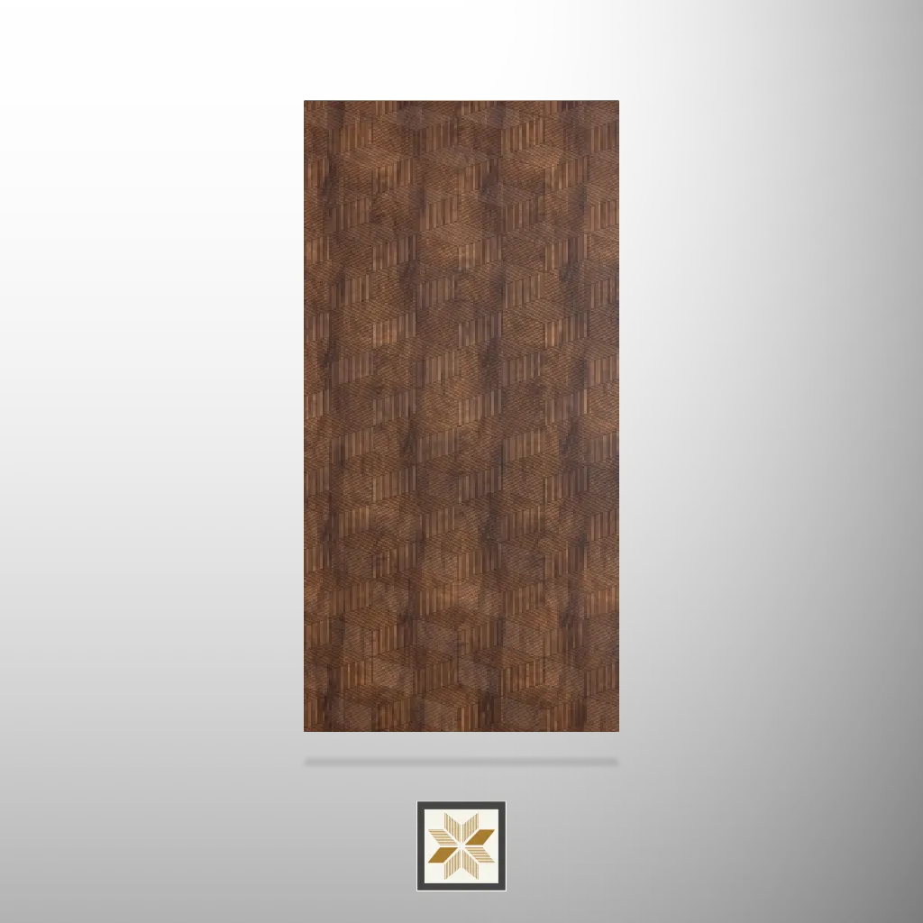 8x2 feet | 4 mm Brown Patterned louvers (suitable for Bedroom, Feature Wall, Living Room, Office, TV Cabinet) | LV-22010