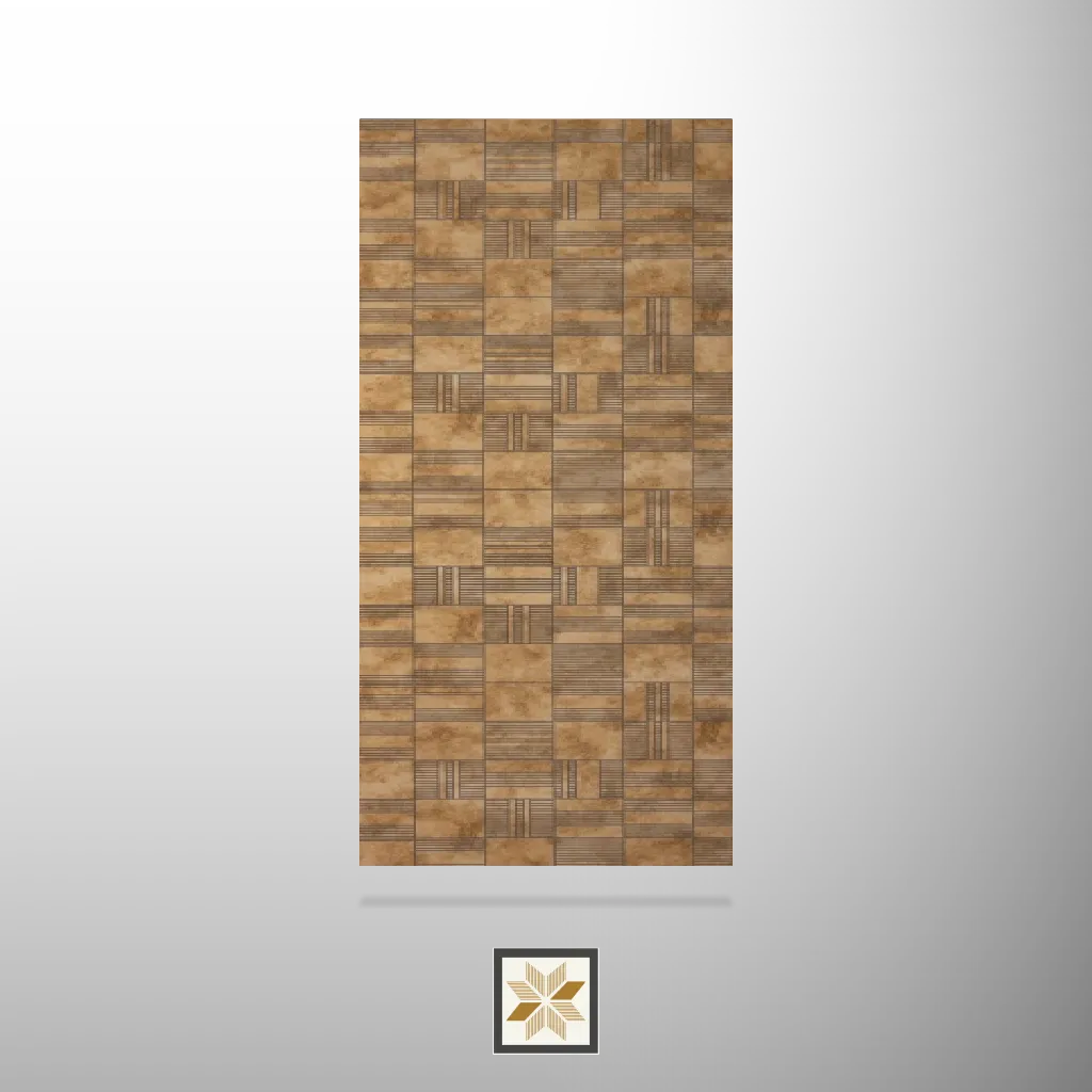 8x2 feet | 4 mm Brown Patterned louvers (suitable for Bedroom, Feature Wall, Living Room, Office, TV Cabinet) | LV-22013
