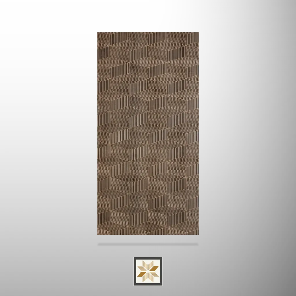 8x2 feet | 4 mm Brown Patterned louvers (suitable for Bedroom, Feature Wall, Living Room, Office, TV Cabinet) | LV-22015