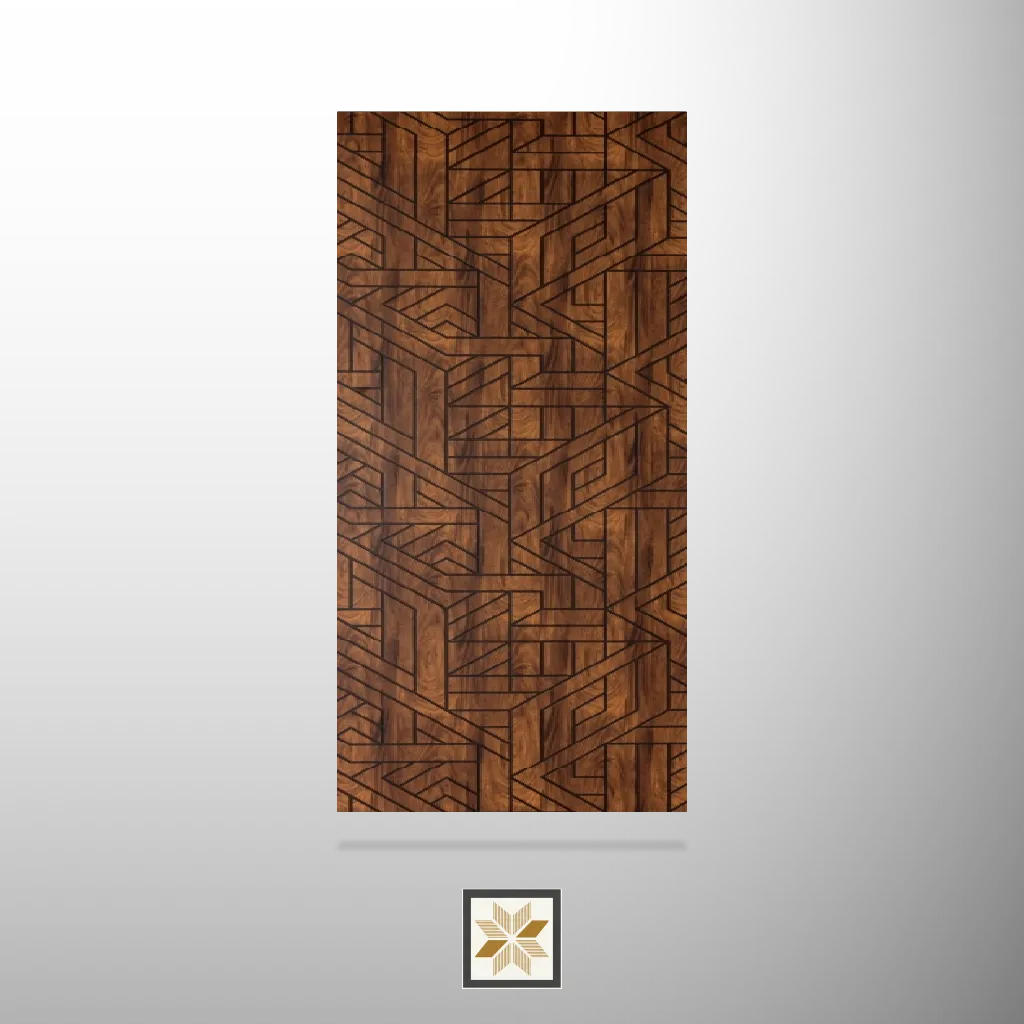 8x2 feet | 4 mm Brown Patterned louvers (suitable for Bedroom, Feature Wall, Living Room, Office, TV Cabinet) | LV-22018