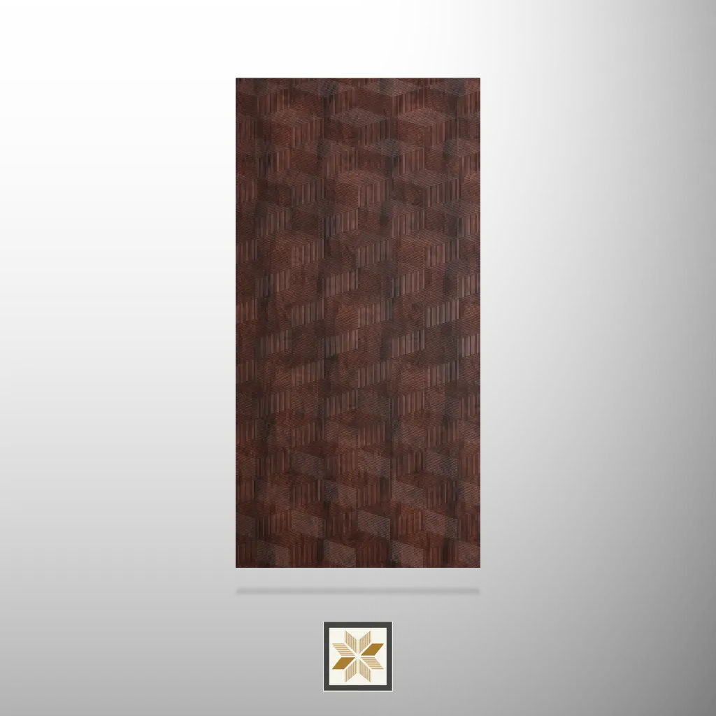 8x2 feet | 4 mm Brown Patterned louvers (suitable for Bedroom, Feature Wall, Living Room, Office, TV Cabinet) | LV-22021