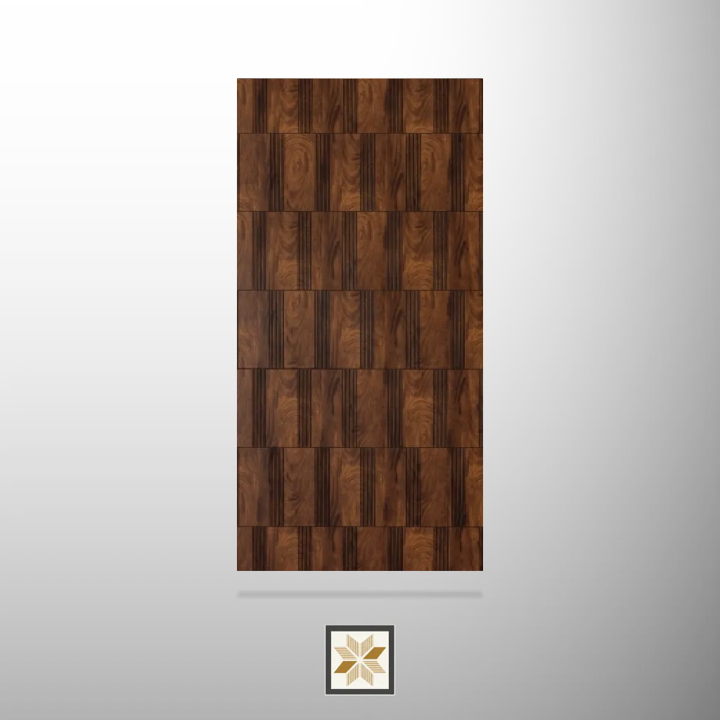 8x2 feet | 4 mm Brown Patterned louvers (suitable for Bedroom, Feature Wall, Living Room, Office, TV Cabinet) | LV-22024