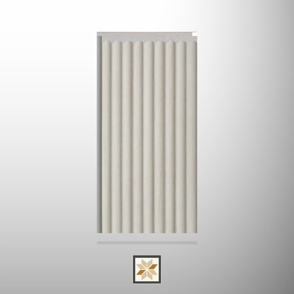 8x0.42 feet | 12 mm Ivory White louvers (suitable for Bedroom, Hotel, Kitchen, Living Room, Office, Restaurant, TV Cabinet, Wardrobe) | LV-22416-D