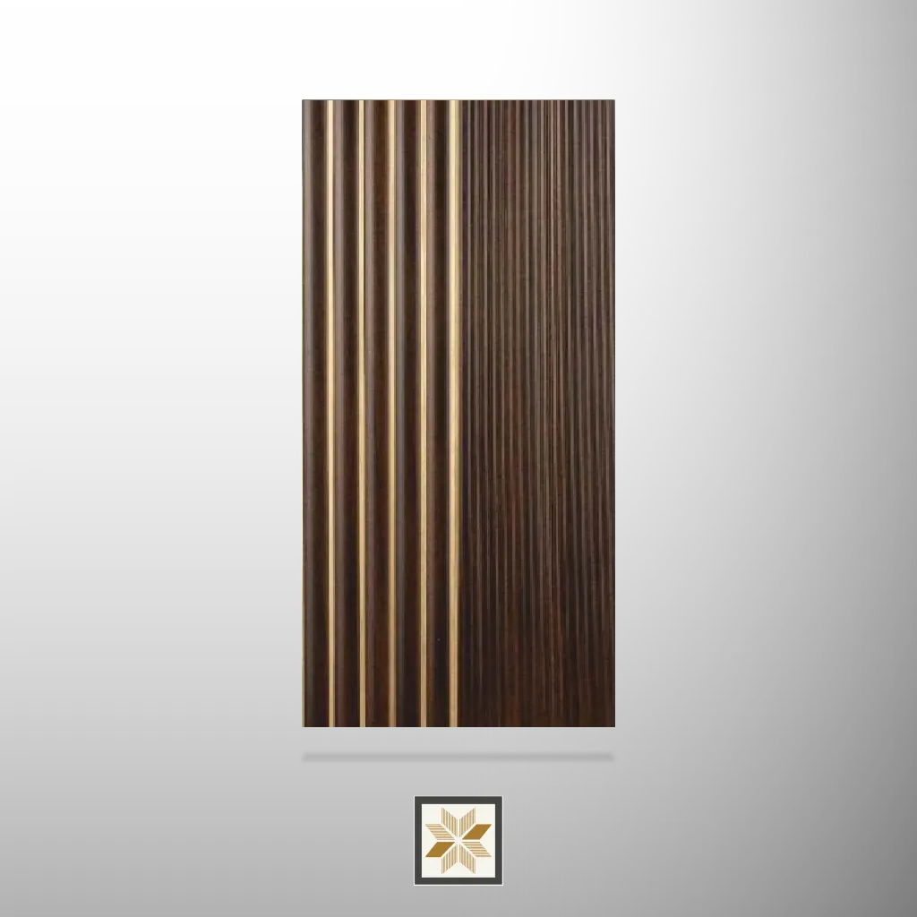 9.5x1 feet | 8 mm Brown Wood louvers (suitable for Bathroom, Bedroom, Hotel, Kitchen, Living Room, Office, Restaurant, TV Cabinet, Wardrobe) | LV-22054