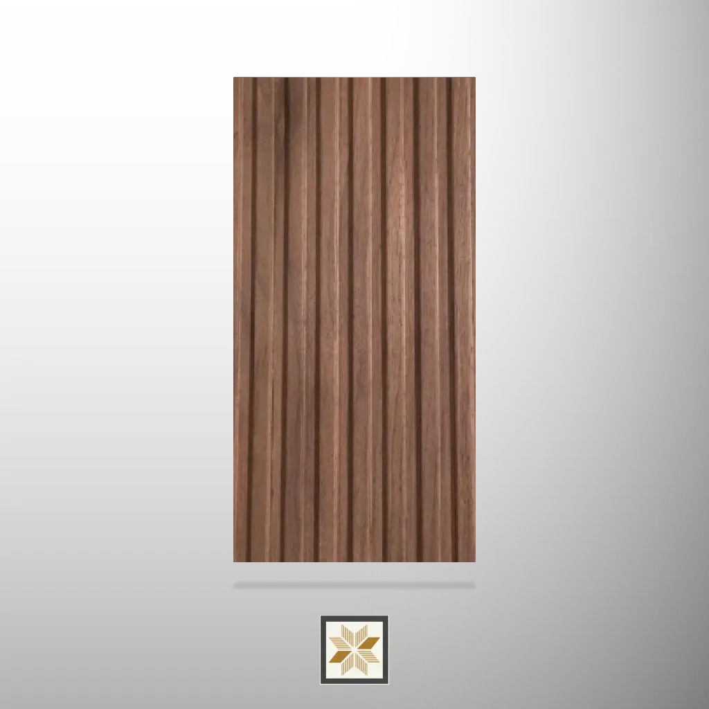 8x0.47 feet | 5.5 mm Brown Wood louvers (suitable for Bedroom, Hotel, Kitchen, Living Room, Office) | LV-22428-B