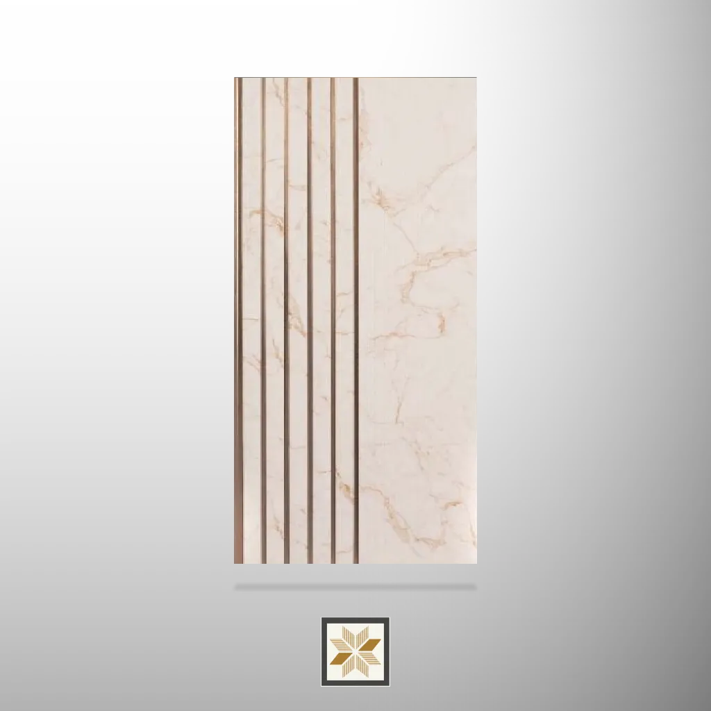 8x1 feet | 8 mm Beige Marble louvers (suitable for Bathroom, Bedroom, Hotel, Kitchen, Living Room, Office, Restaurant, TV Cabinet, Wardrobe) | LV-22069