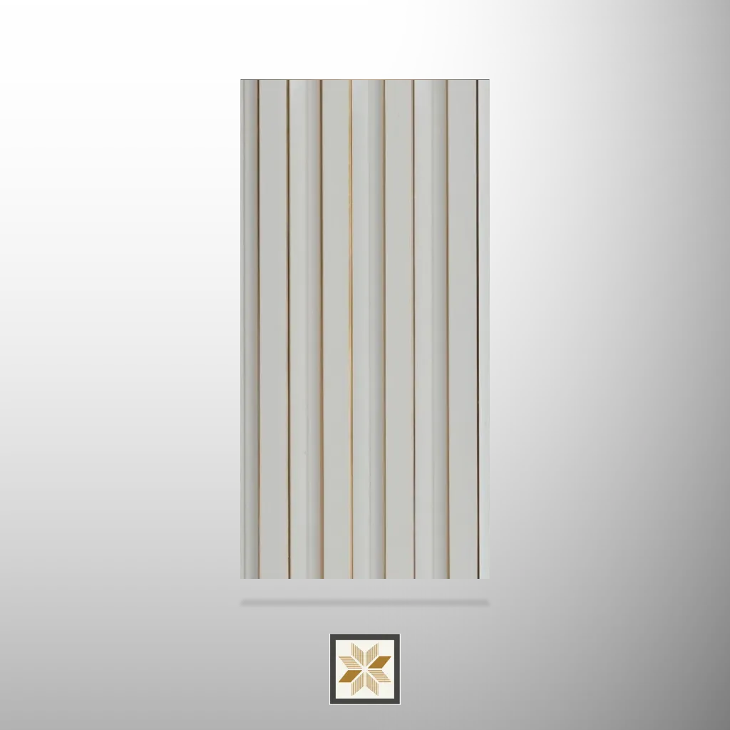 8x0.38 feet | 10 mm Alabaster White louvers (suitable for Bedroom, Hotel, Kitchen, Living Room, Office, Restaurant, TV Cabinet, Wardrobe) | LV-22344-B