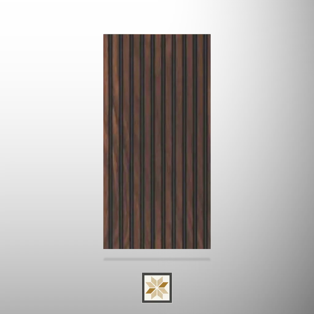 8x1 feet | Brown Wood louvers (suitable for Bathroom, Bedroom, Hotel, Kitchen, Living Room, Office, Restaurant, TV Cabinet, Wardrobe) | LV-22118