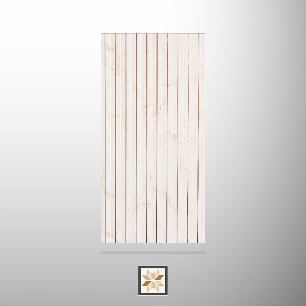 9.5x1 feet | 8 mm Beige Marble louvers (suitable for Bathroom, Bedroom, Hotel, Kitchen, Living Room, Office, Restaurant, TV Cabinet, Wardrobe) | LV-22134