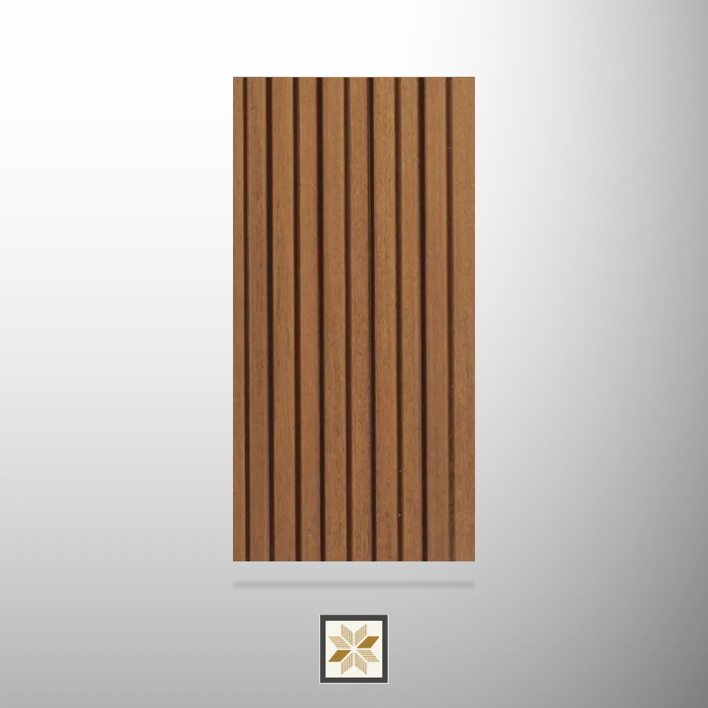 9.5x0.38 feet | 10 mm Warm Walnut Wood louvers (suitable for Bedroom, Hotel, Kitchen, Living Room, Office, Restaurant, TV Cabinet, Wardrobe) | LV-22307-Q