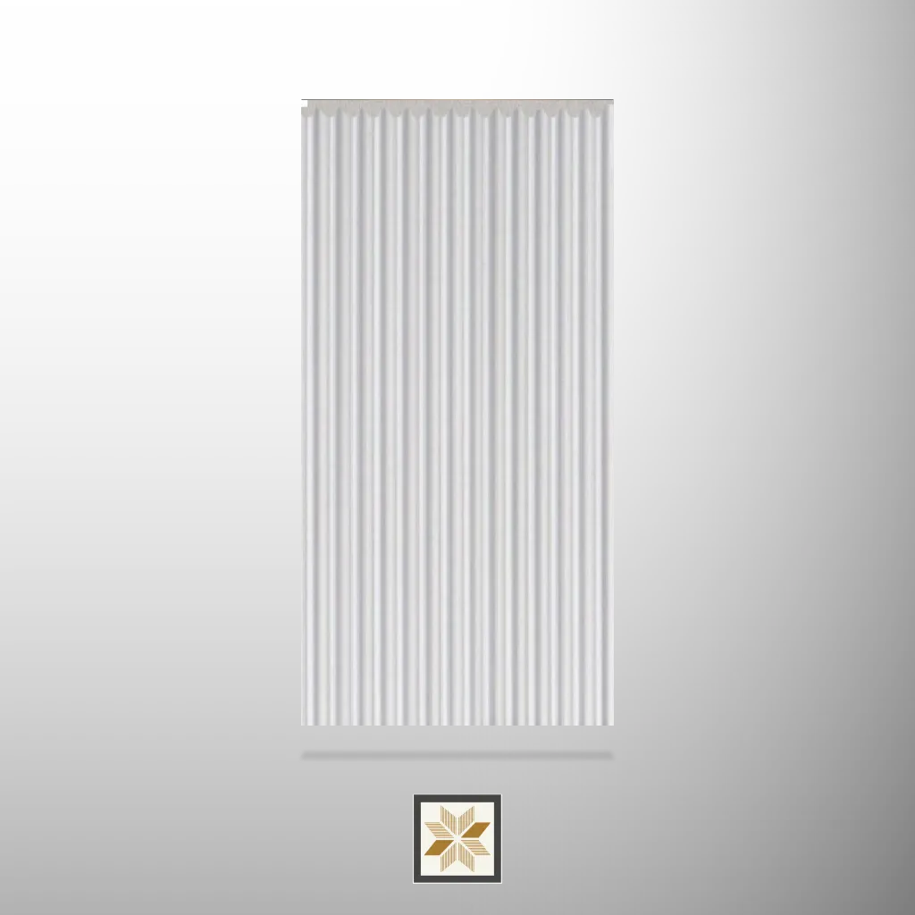 8x0.37 feet | 8 mm Frosted White louvers (suitable for Bedroom, Hotel, Kitchen, Living Room, Office, Restaurant, TV Cabinet, Wardrobe) | LV-22378-H