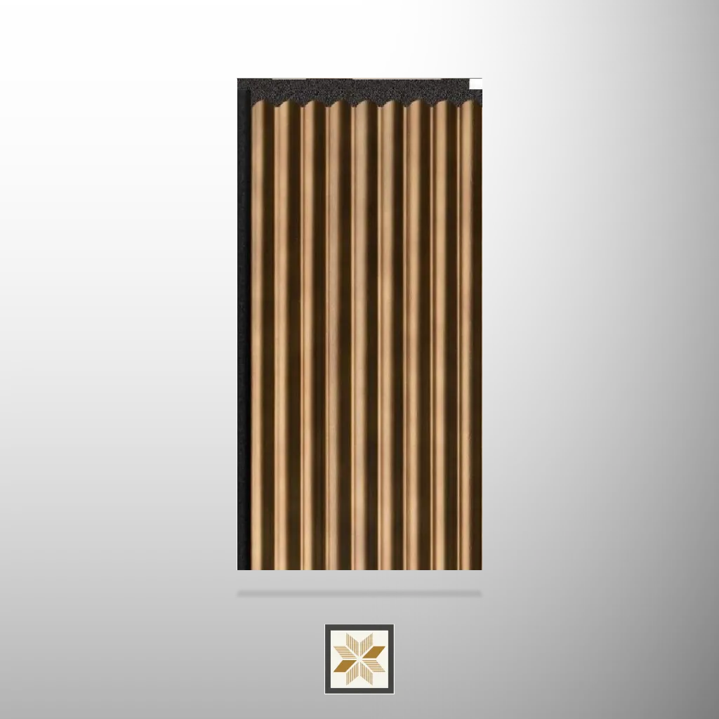 9.5x0.42 feet | 12 mm Bronze Glow louvers (suitable for Bedroom, Hotel, Kitchen, Living Room, Office, Restaurant, TV Cabinet, Wardrobe) | LV-22416-C