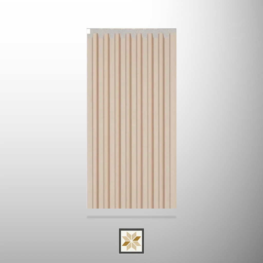 8x0.4 feet | 10 mm Soft Beige louvers (suitable for Bedroom, Hotel, Kitchen, Living Room, Office, Restaurant, TV Cabinet, Wardrobe) | LV-22417-P