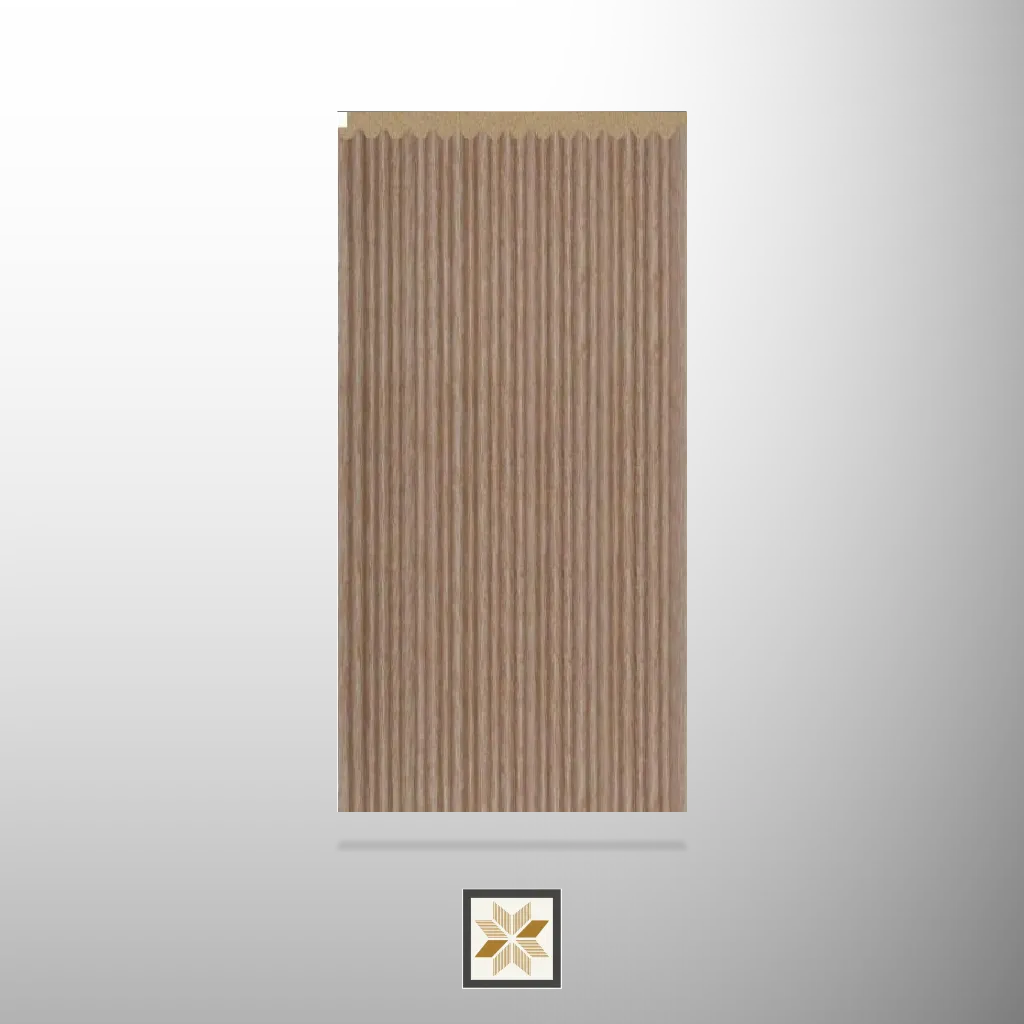8x0.37 feet | 8 mm Earthy Beige Wood louvers (suitable for Bedroom, Hotel, Kitchen, Living Room, Office, Restaurant, TV Cabinet, Wardrobe) | LV-22378-F