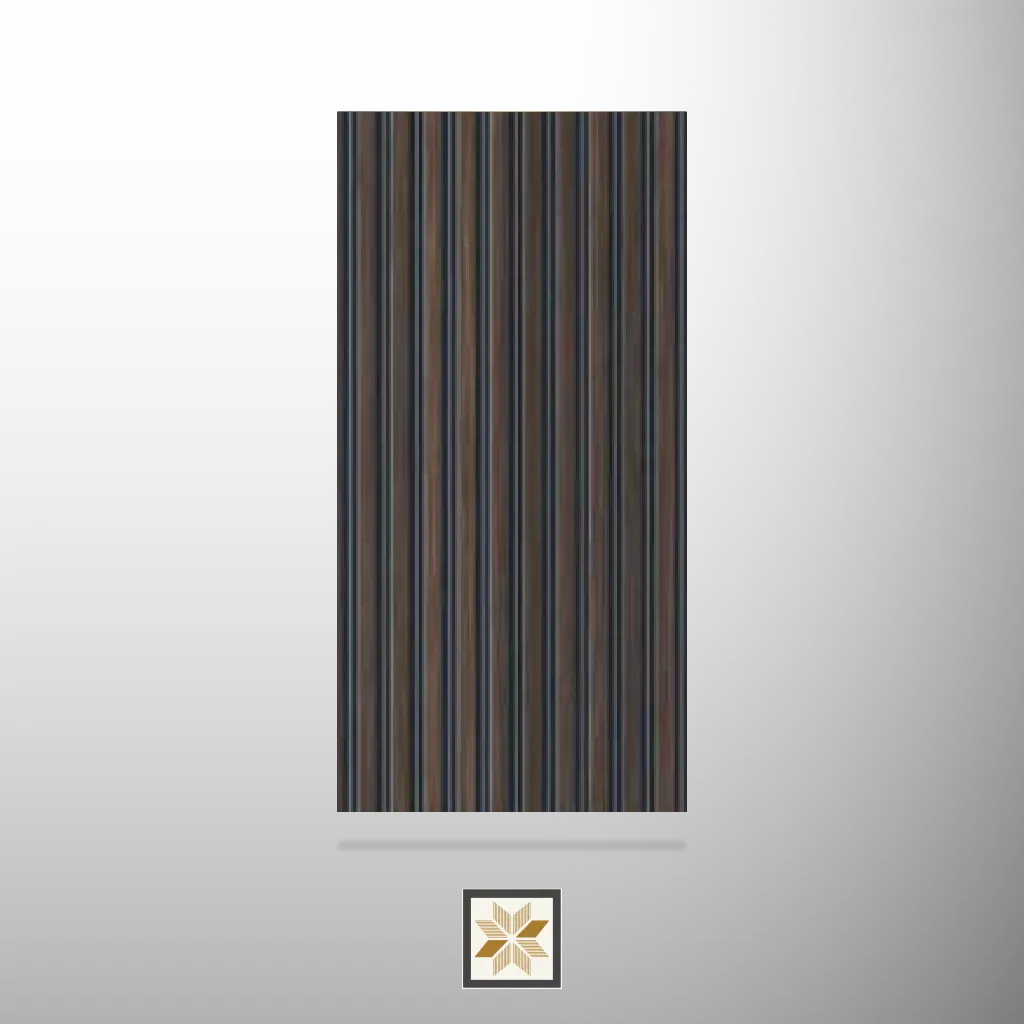 9.5x1 feet | Brown Wood louvers (suitable for Bathroom, Bedroom, Hotel, Kitchen, Living Room, Office, Restaurant, TV Cabinet, Wardrobe) | LV-22237