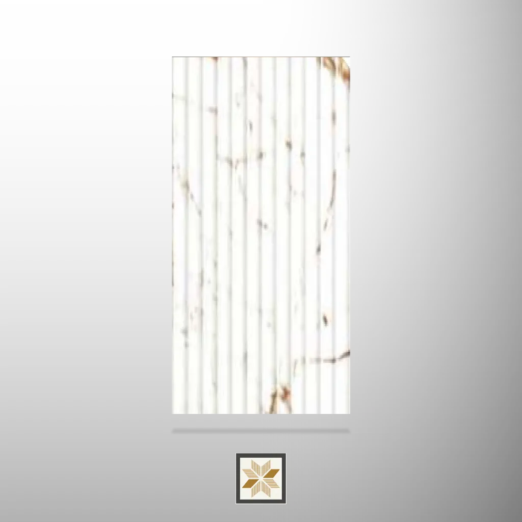 8x1 feet | Ivory Marble louvers (suitable for Bathroom, Bedroom, Hotel, Kitchen, Living Room, Office, Restaurant, TV Cabinet, Wardrobe) | LV-22246