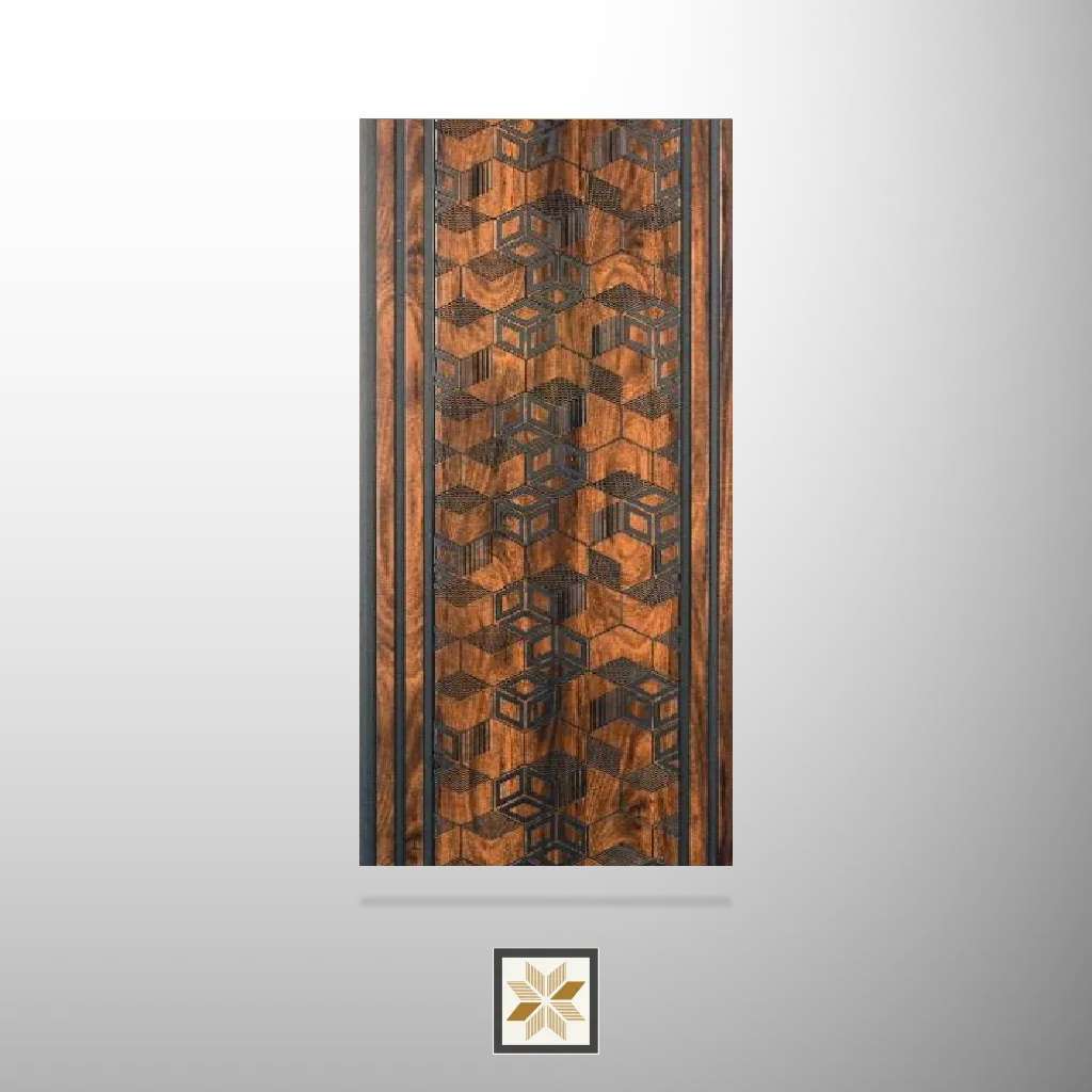 8x1 feet | 8 mm Brown Patterned louvers (suitable for Bathroom, Bedroom, Hotel, Kitchen, Living Room, Office, Restaurant, TV Cabinet, Wardrobe) | LV-22248