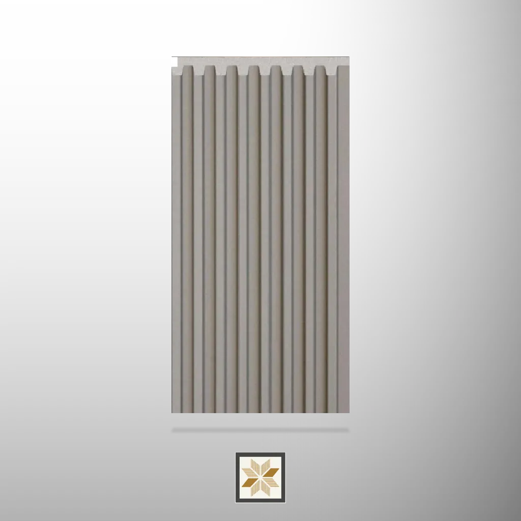 8x0.4 feet | 10 mm Warm Grey louvers (suitable for Bedroom, Hotel, Kitchen, Living Room, Office, Restaurant, TV Cabinet, Wardrobe) | LV-22417-T