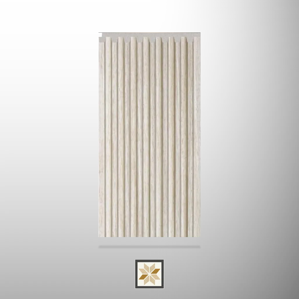 8x0.4 feet | 10 mm Light Beige louvers (suitable for Bedroom, Hotel, Kitchen, Living Room, Office, Restaurant, TV Cabinet, Wardrobe) | LV-22417-D