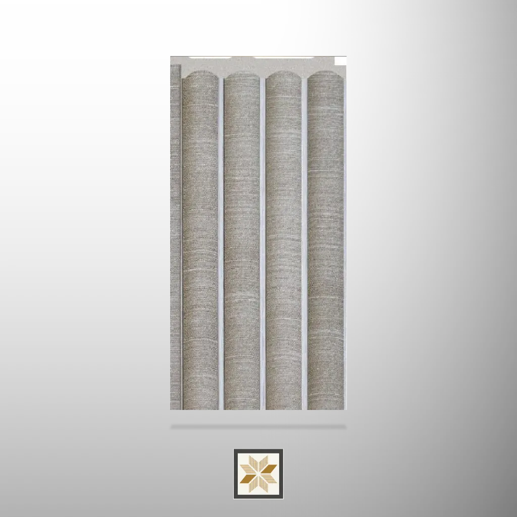 8x0.39 feet | 12 mm Stone Linen Patterned louvers (suitable for Bedroom, Hotel, Kitchen, Living Room, Office, Restaurant, TV Cabinet, Wardrobe) | LV-22420-L
