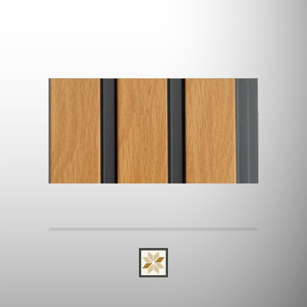 8x0.41 feet | Brown Wood louvers (suitable for Bathroom, Bedroom, Hotel, Kitchen, Living Room, Office, Restaurant, TV Cabinet, Wardrobe) | LV-22310