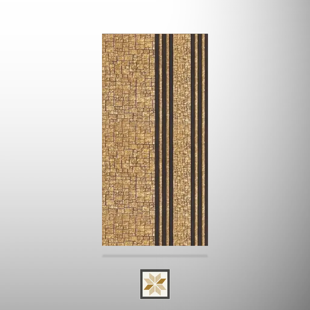 8x1 feet | 8 mm Brown Patterned louvers (suitable for Bathroom, Bedroom, Hotel, Kitchen, Living Room, Office, Restaurant, TV Cabinet, Wardrobe) | LV-22320