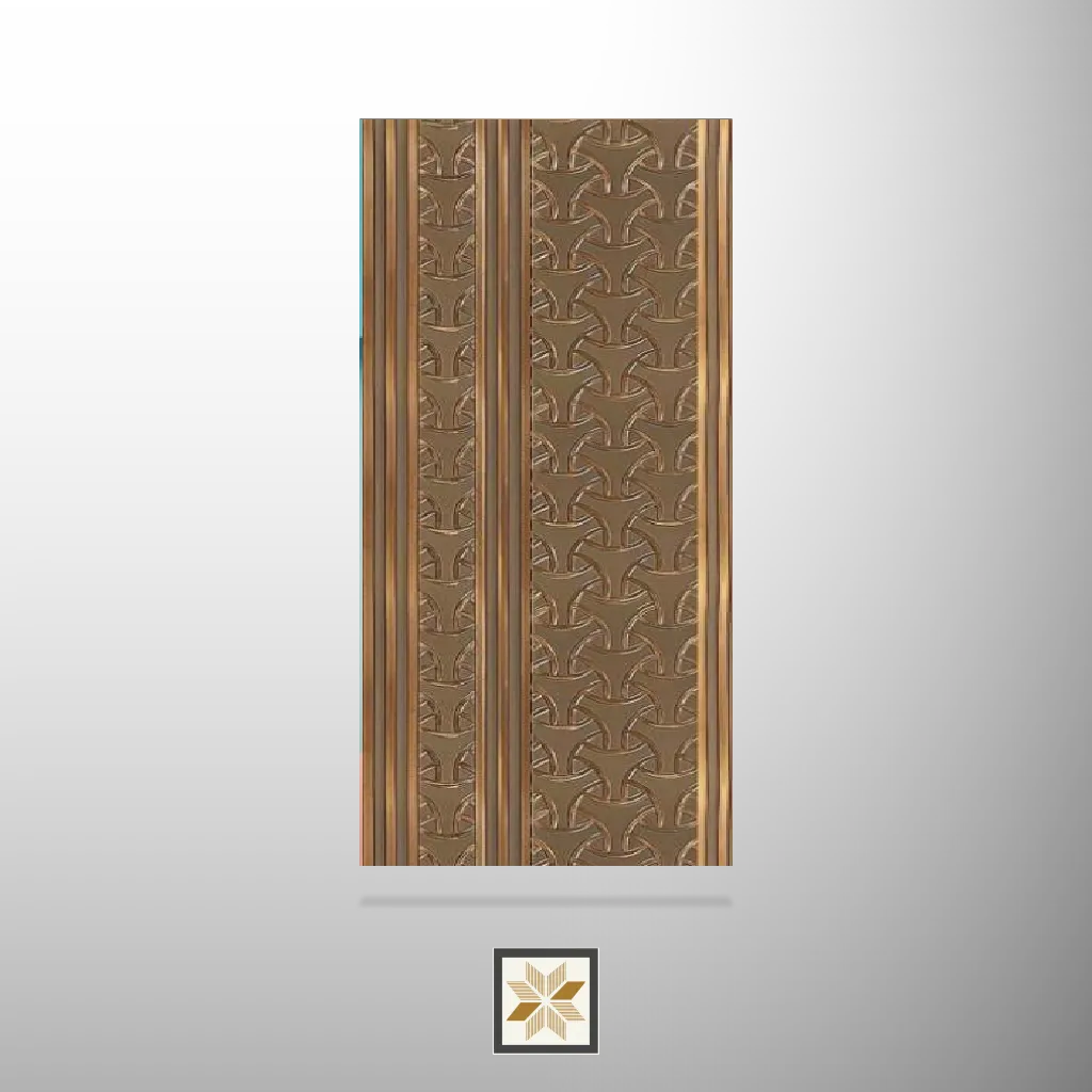 8x1 feet | 8 mm Brown Patterned louvers (suitable for Bathroom, Bedroom, Hotel, Kitchen, Living Room, Office, Restaurant, TV Cabinet, Wardrobe) | LV-22331