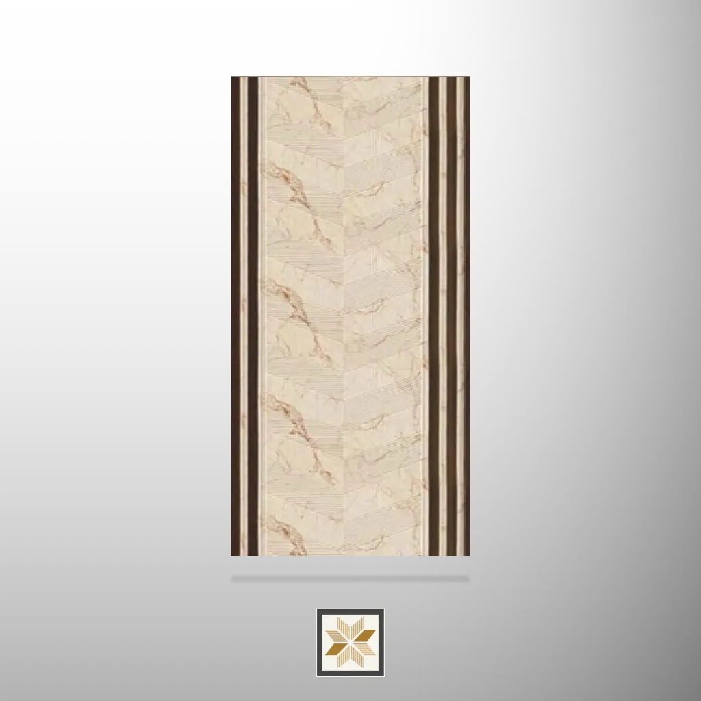 8x1 feet | 8 mm Beige Patterned louvers (suitable for Bathroom, Bedroom, Hotel, Kitchen, Living Room, Office, Restaurant, TV Cabinet, Wardrobe) | LV-22345