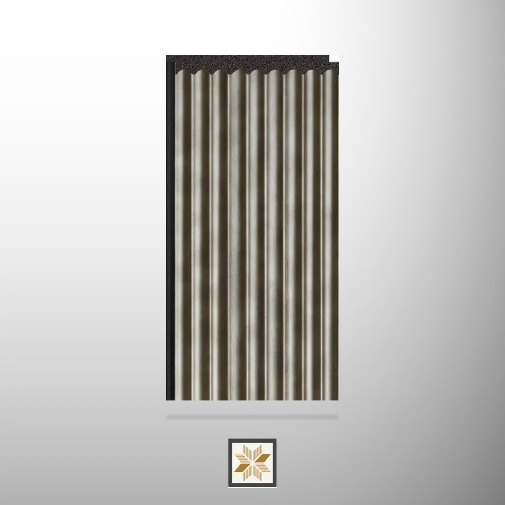 9.5x0.42 feet | 12 mm Pewter Shine louvers (suitable for Bedroom, Hotel, Kitchen, Living Room, Office, Restaurant, TV Cabinet, Wardrobe) | LV-22416-I