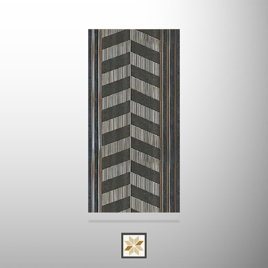 8x1 feet | 8 mm Grey Patterned louvers (suitable for Bathroom, Bedroom, Hotel, Kitchen, Living Room, Office, Restaurant, TV Cabinet, Wardrobe) | LV-22361