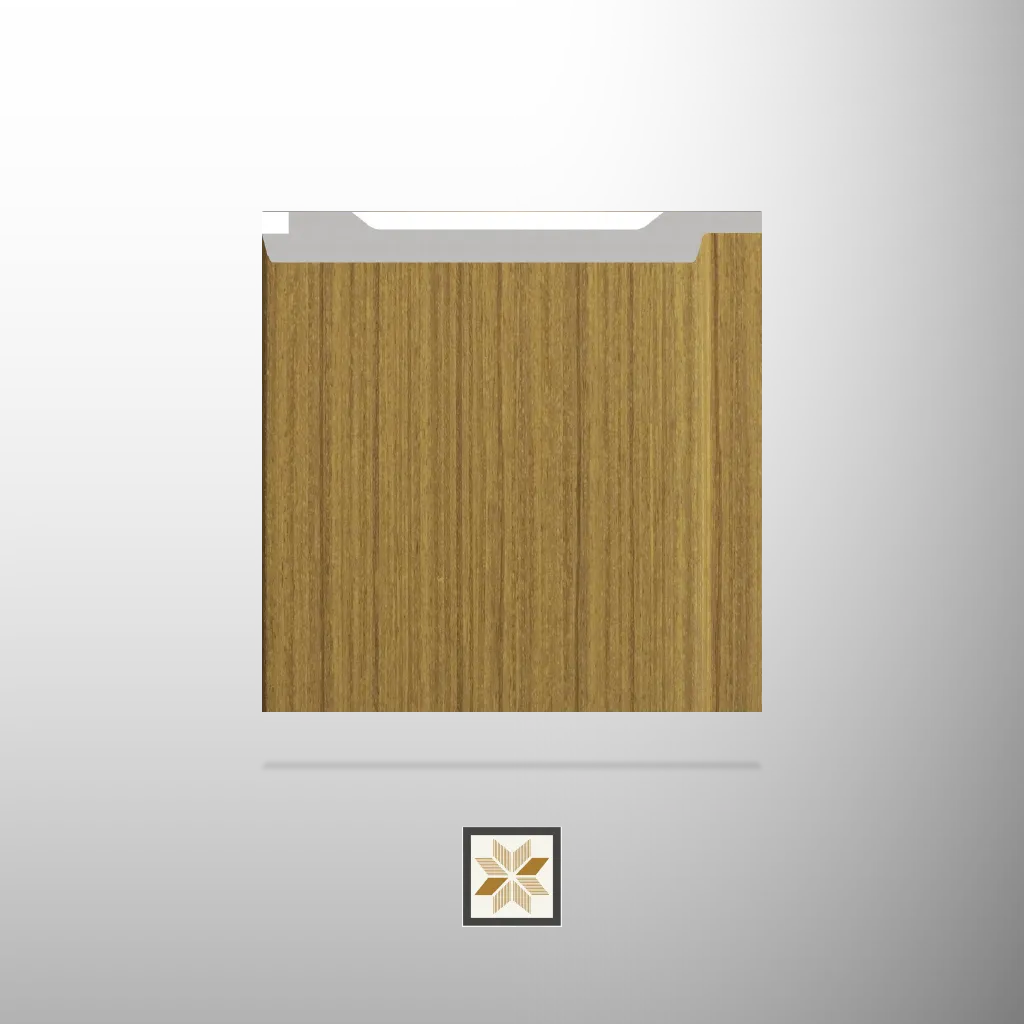 8x0.4 feet | 12 mm Warm Teak Wood louvers (suitable for Bedroom, Hotel, Kitchen, Living Room, Office, Restaurant, TV Cabinet, Wardrobe) | LV-22402-P
