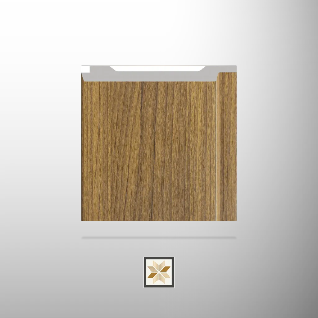 9.5x0.4 feet | 12 mm Grain Teak Wood louvers (suitable for Bedroom, Hotel, Kitchen, Living Room, Office, Restaurant, TV Cabinet, Wardrobe) | LV-22402-K