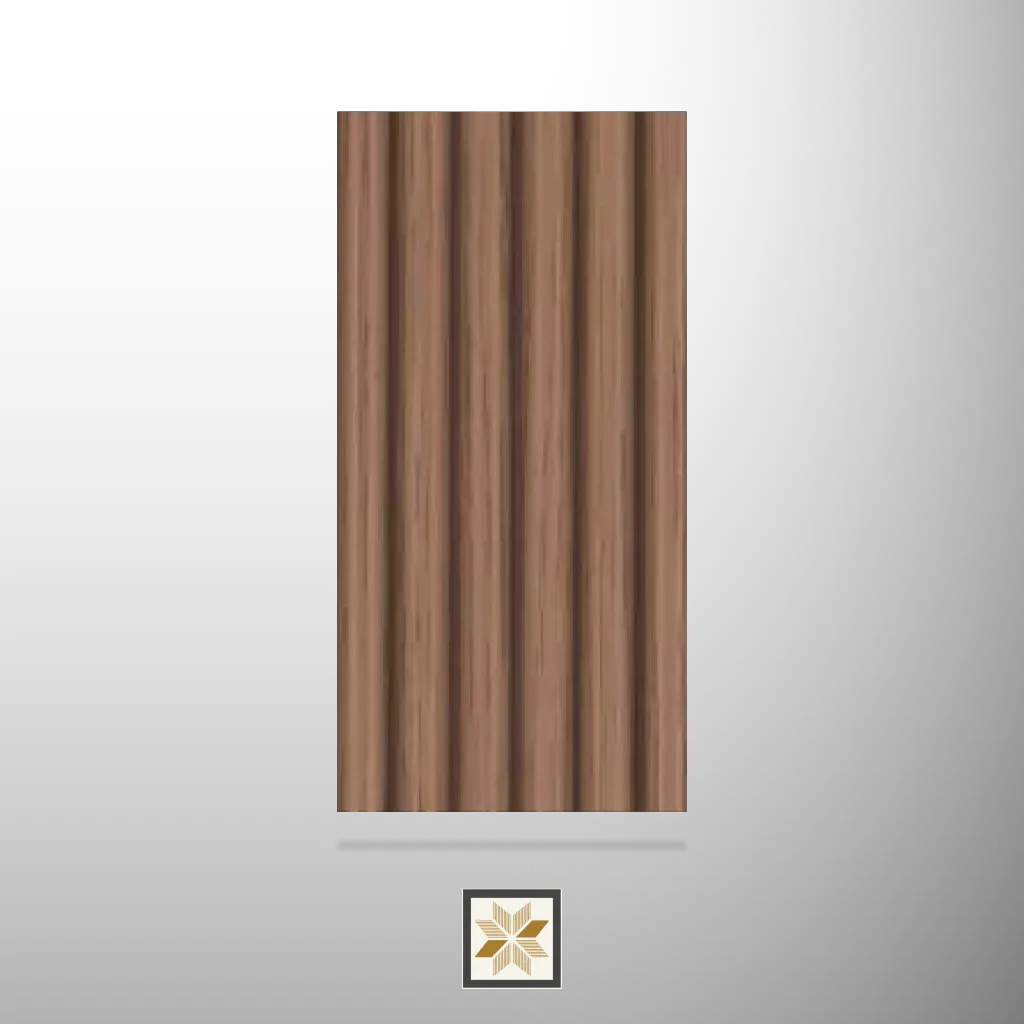 8x1 feet | Brown Wood louvers (suitable for Bathroom, Bedroom, Hotel, Kitchen, Living Room, Office, Restaurant, TV Cabinet, Wardrobe) | LV-22374