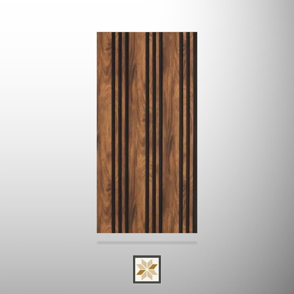8x1 feet | 8 mm Brown Wood louvers (suitable for Bathroom, Bedroom, Hotel, Kitchen, Living Room, Office, Restaurant, TV Cabinet, Wardrobe) | LV-22377