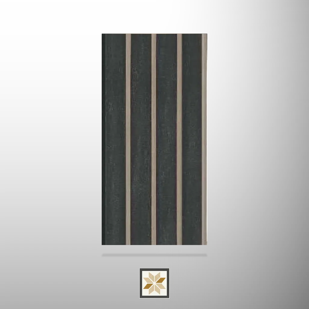 8x0.41 feet | 8 mm Black Wood louvers (suitable for Bedroom, Hotel, Kitchen, Living Room, Office, Restaurant) | LV-22390