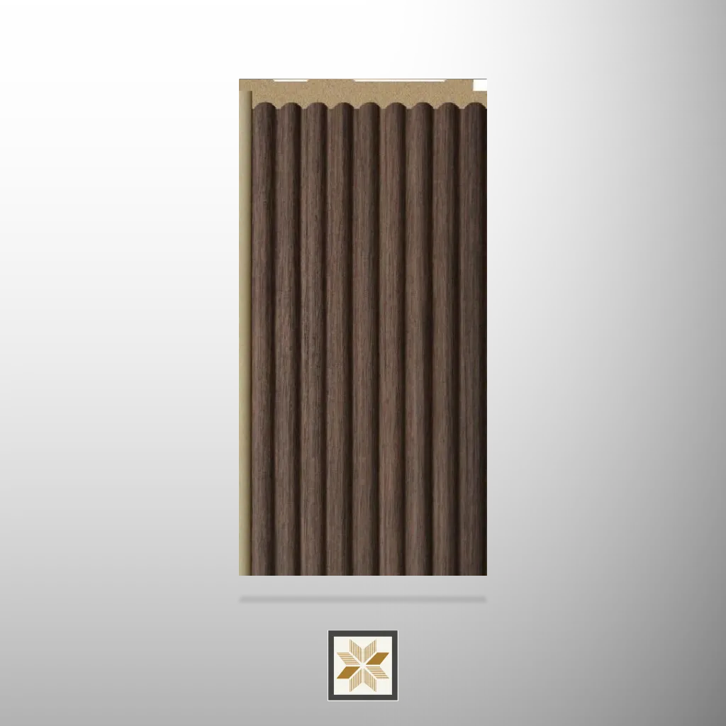 9.5x0.42 feet | 12 mm Walnut Brown louvers (suitable for Bedroom, Hotel, Kitchen, Living Room, Office, Restaurant, TV Cabinet, Wardrobe) | LV-22416-M