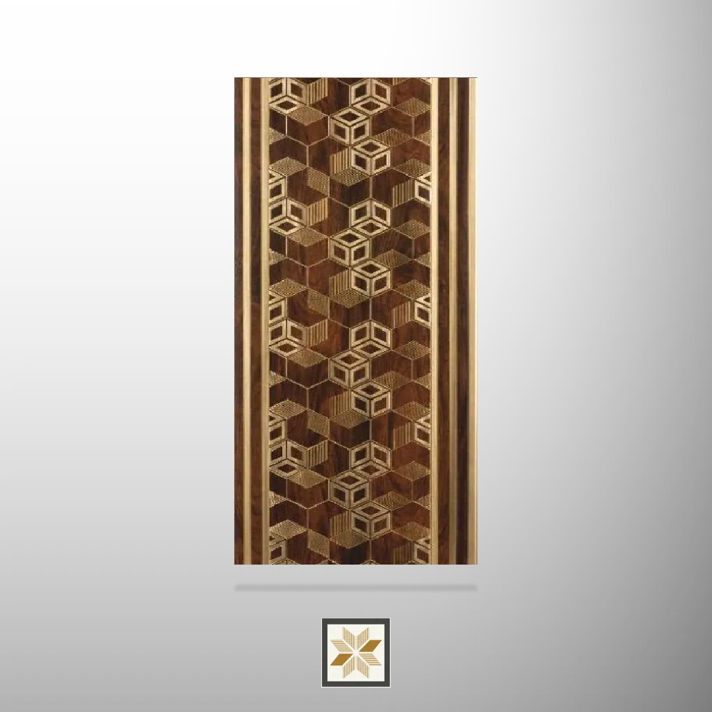 8x1 feet | 8 mm Brown Patterned louvers (suitable for Bathroom, Bedroom, Hotel, Kitchen, Living Room, Office, Restaurant, TV Cabinet, Wardrobe) | LV-22422