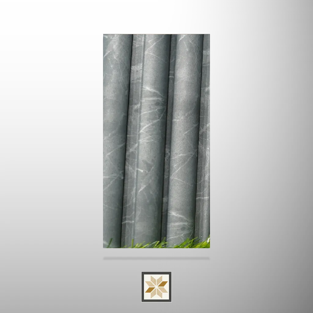 8x0.1 feet | 20 mm Grey Marble louvers (suitable for Bedroom, Feature Wall, Living Room, Office) | LV-22464