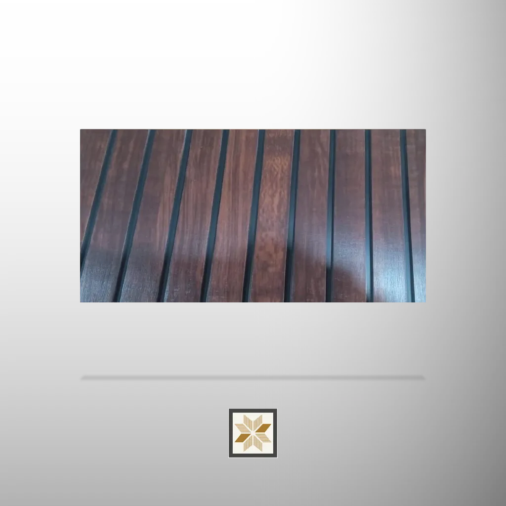 10x1 feet | 10 mm Brown Wood louvers (suitable for Bedroom, Hotel, Living Room, Office, Restaurant, TV Cabinet) | LV-22473